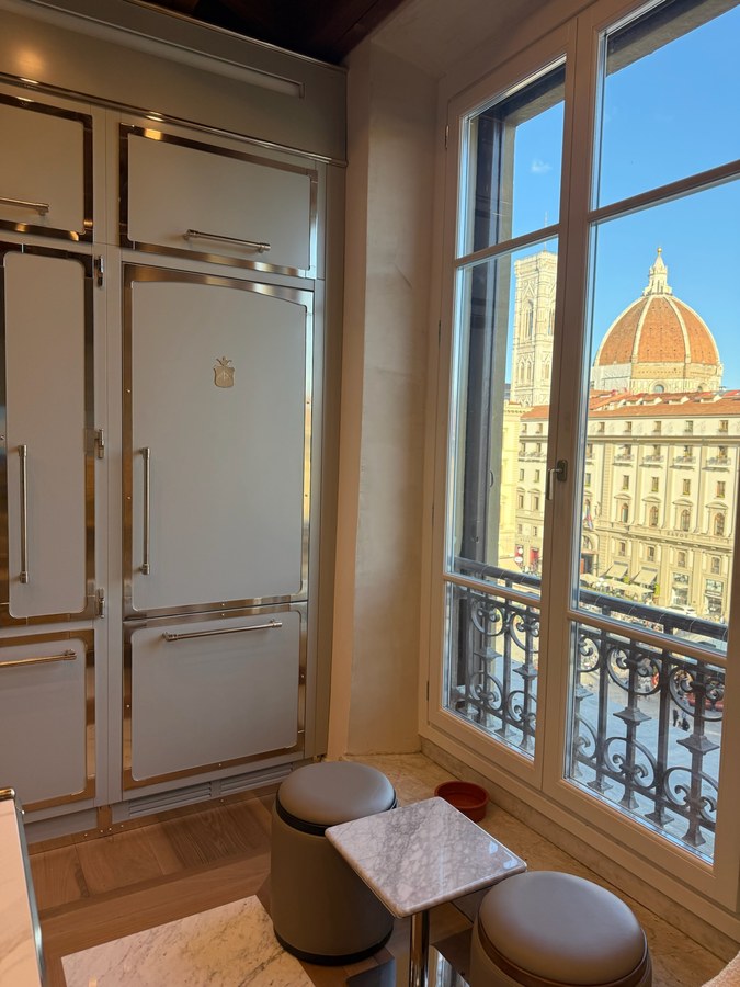 The Duomo framed in a window of the Palazzo